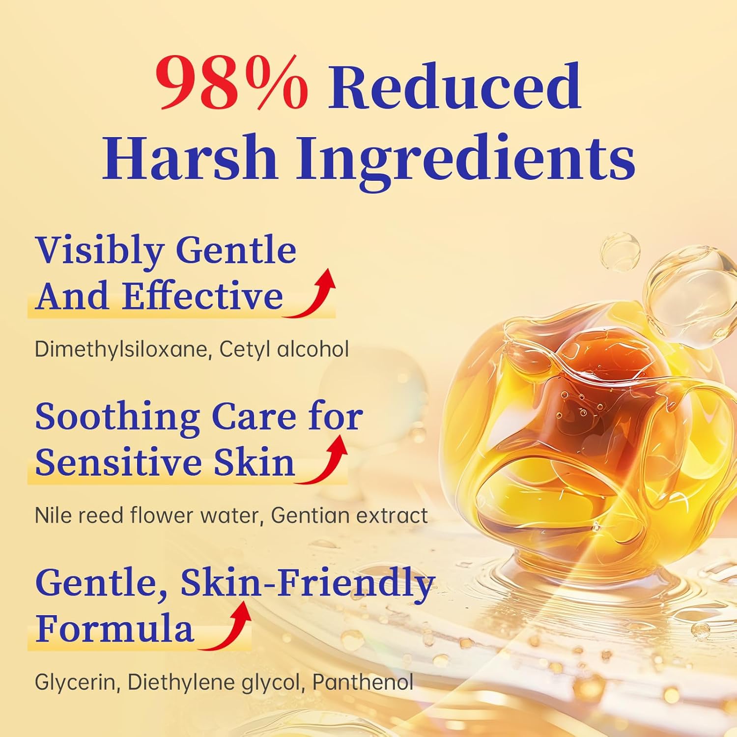 5 Min Facial Hair Removal For Women, Painless & Gentle Sensitive Skin Hair Removal Cream with Soothing Cream for Chin & Upper Lip & Cheeks - 2.03 Fl Oz